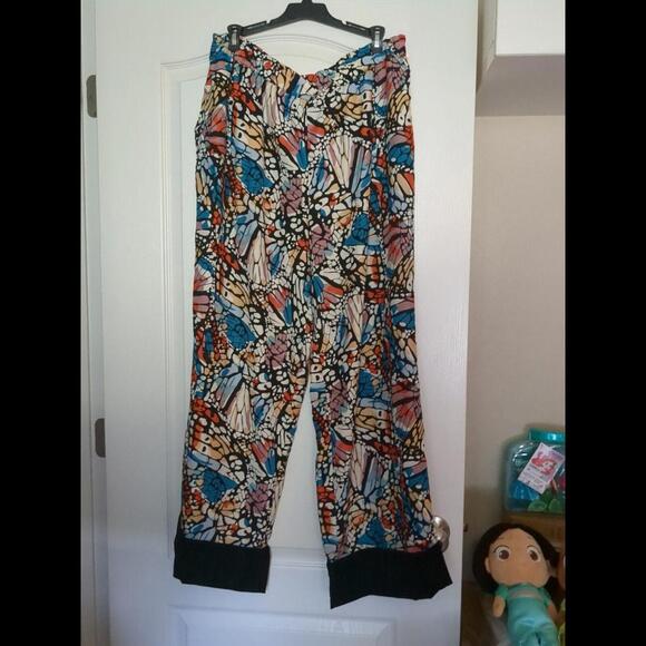 Tolani Collection Analia Two Piece Sleep Set w Velvet Trim Black/Monarch Sz XL - Picture 3 of 6